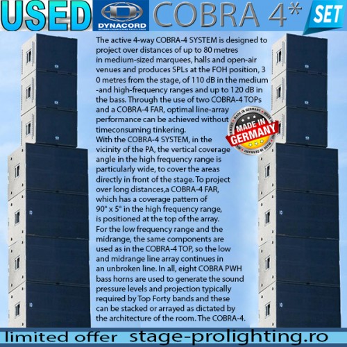 USED Dynacord Cobra 4 * System SET USED Dynacord Cobra 4 * System SET